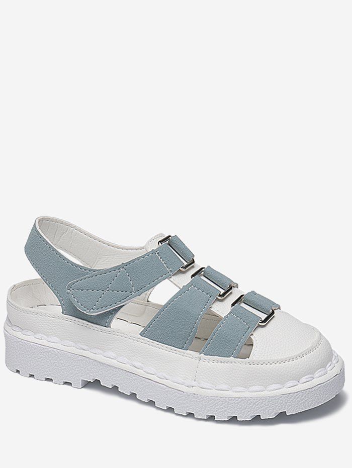 

Round Toe Platform Fisherman Sandals, Windows blue