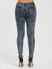 See Through Lace Panel Jeans -  