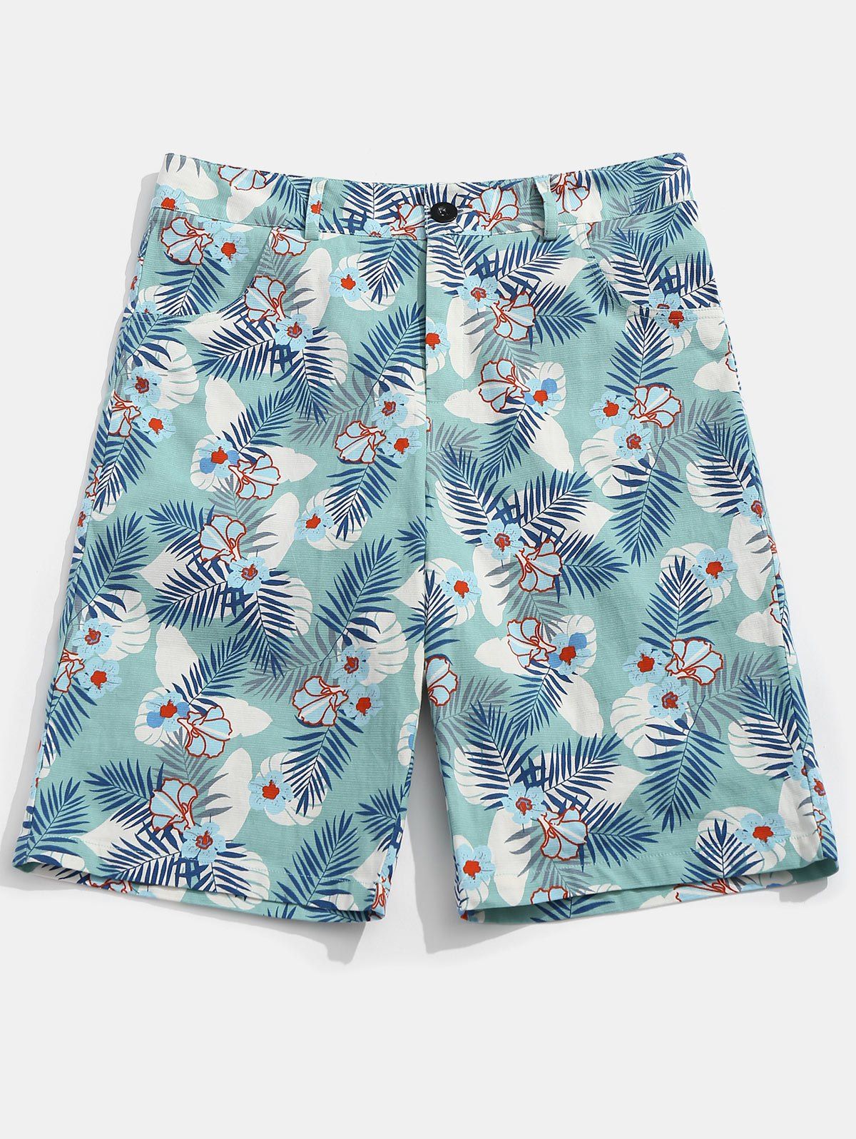 

Flower Leaves Print Casual Shorts, Colormix