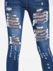 Skinny High Waisted Distressed Jeans -  