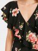 Floral Flounced Dress -  