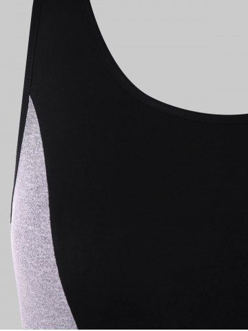 

Plus Size Back Cut Out Tank Top, Black