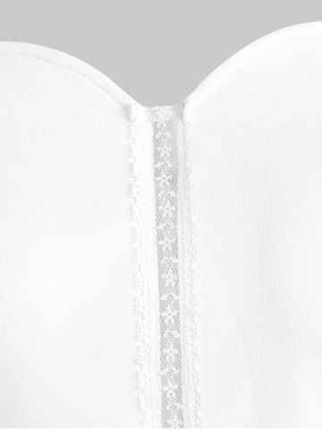 Foral Embroidery High Waist Sleeveless Flare Dress