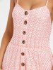 Button Up Pocket Open Back Midi Dress -  
