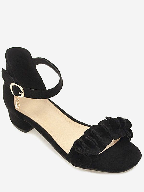 

Plus Size Ankle Strap Chic Daily Sandals, Black