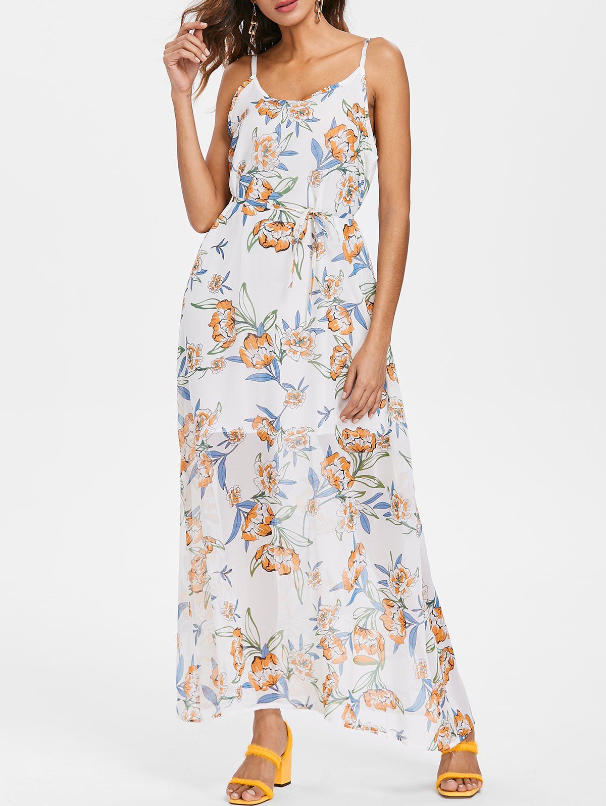 

Floral Print Maxi Dress, Multi