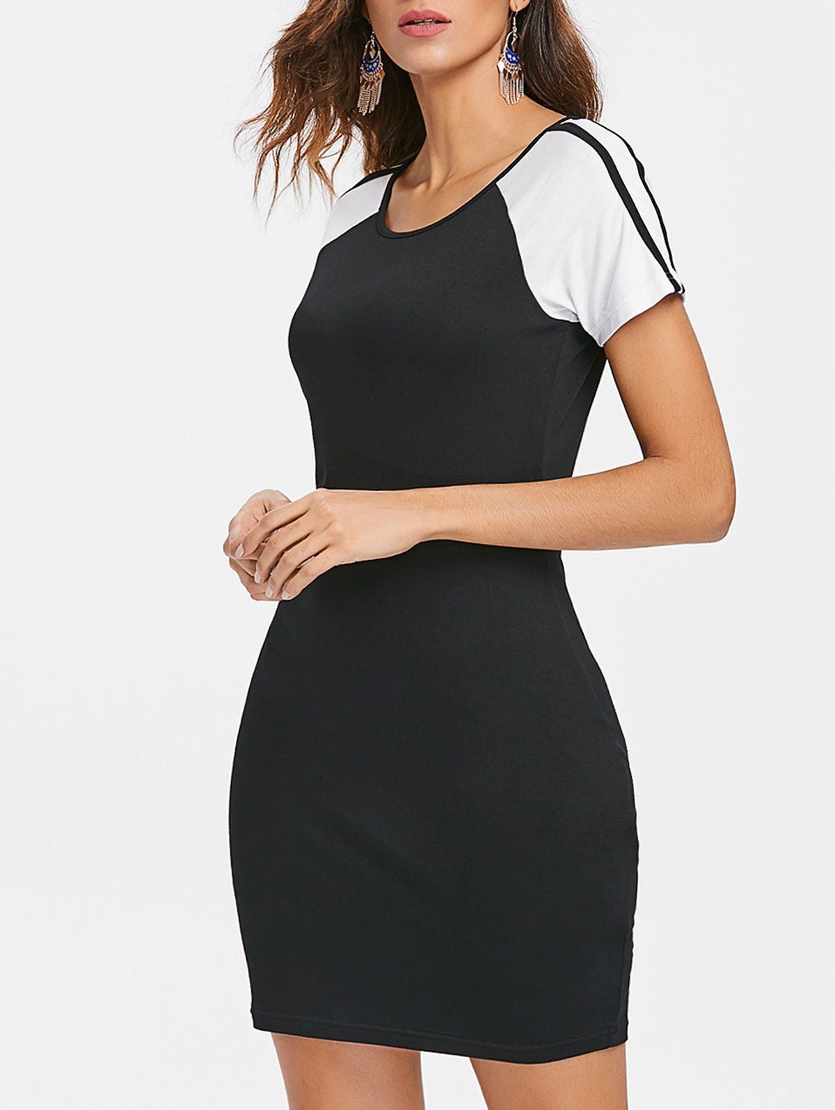 

Color Block Tee Dress, Black