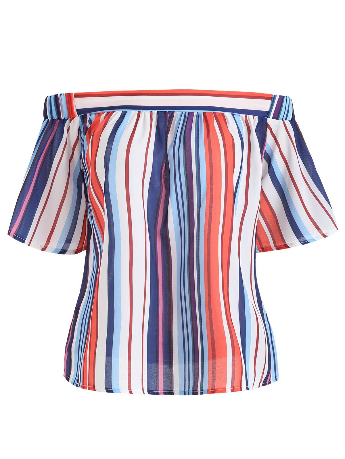 

Off Shoulder Stripe Blouse, Multi