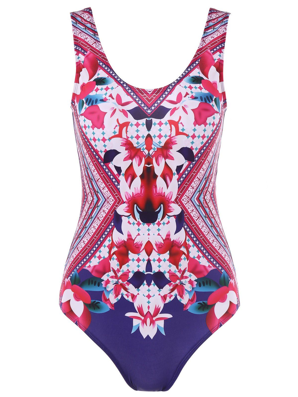 

Floral U Back One Piece Swimwear, Multi
