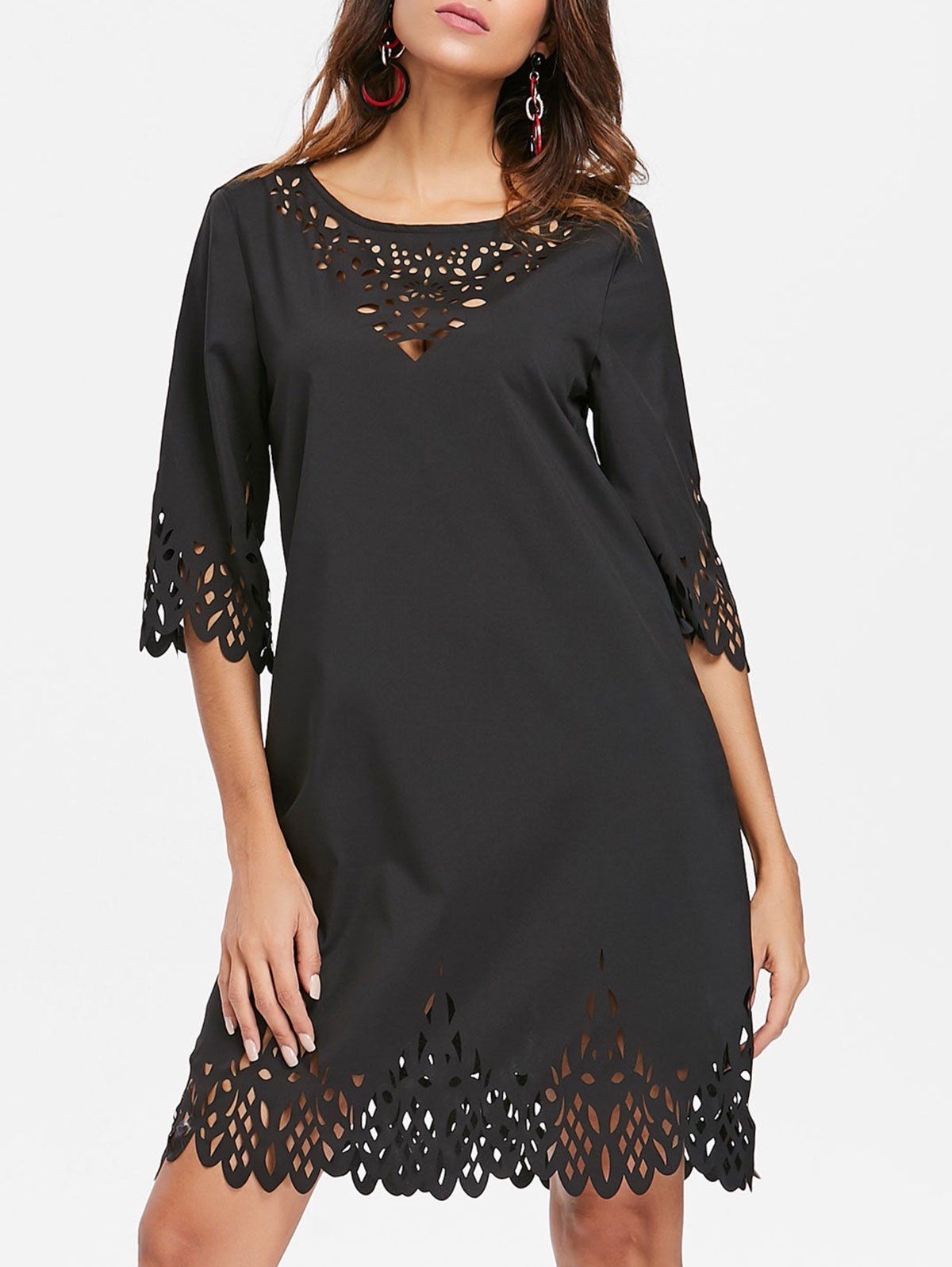 

Laser Cut Dress, Black