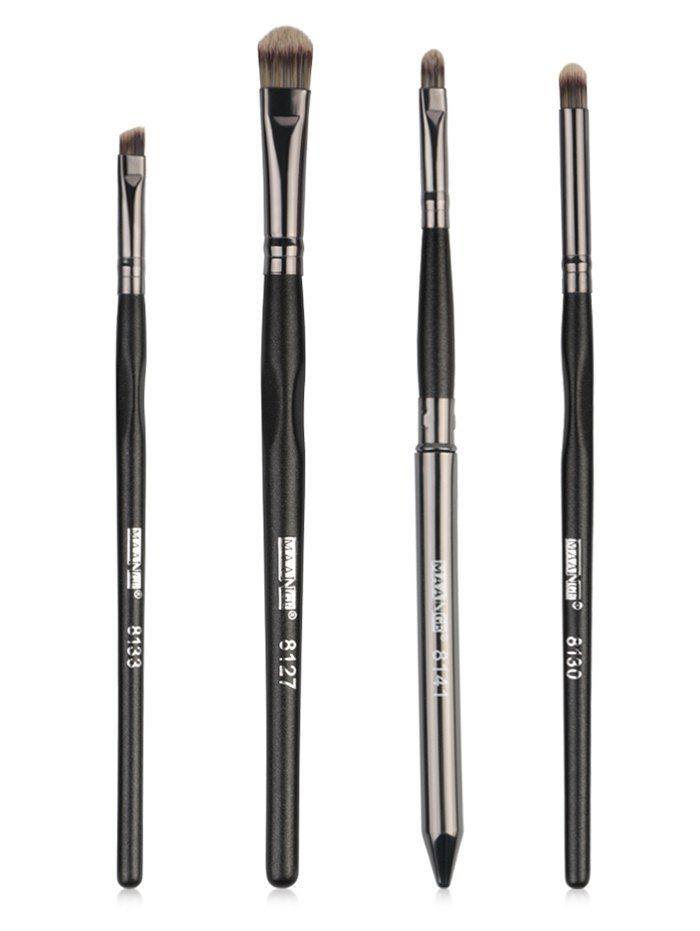 

4Pcs Extra Soft Silky Eye Makeup Brush Kit, Black