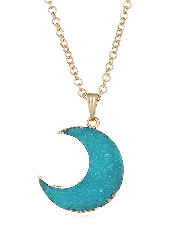 

Artificial Crystal Moon Decorative Sweet Pendant Necklace, Medium turquoise
