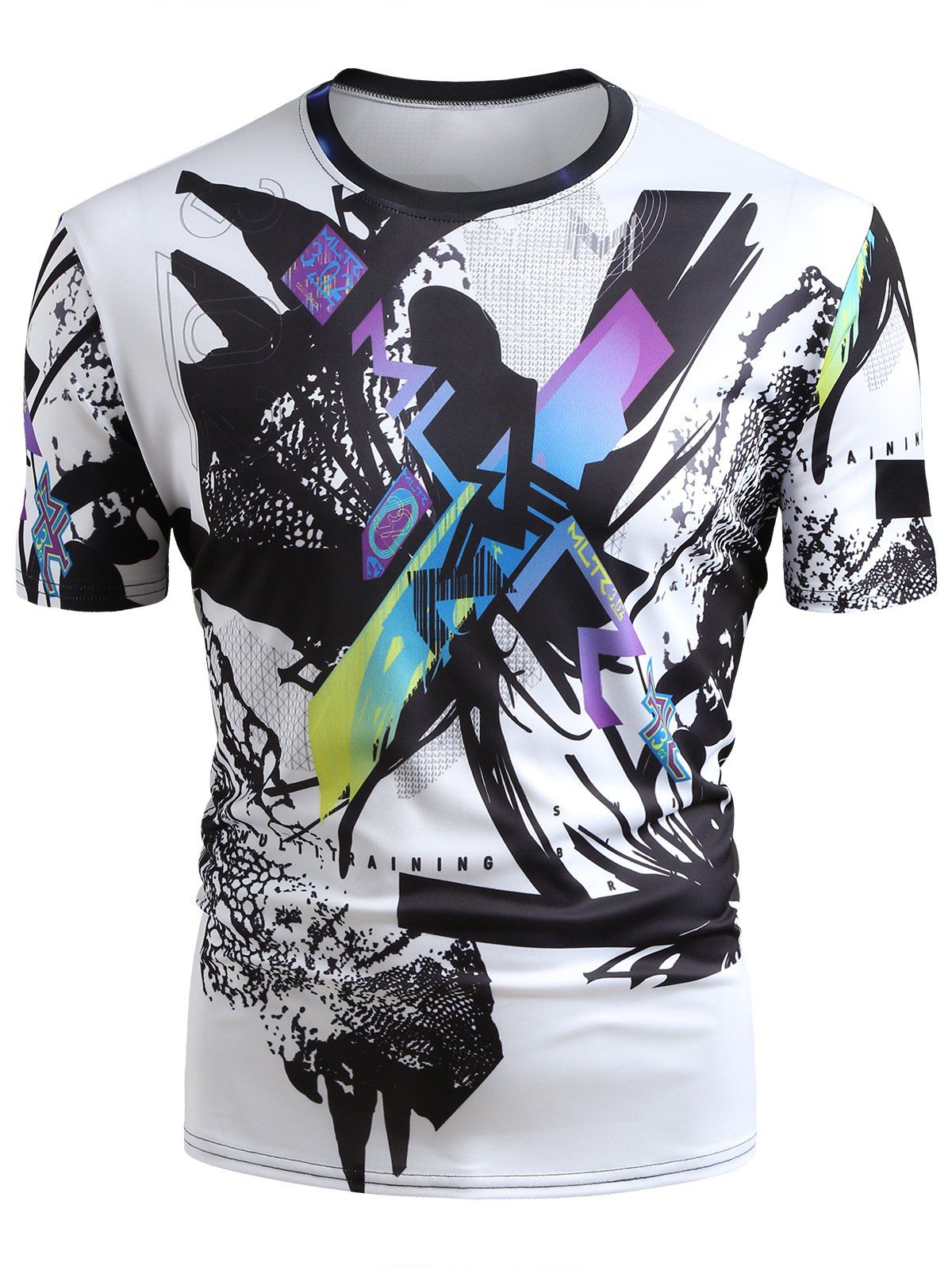

Dancing Woman Print Short Sleeve Tee, White