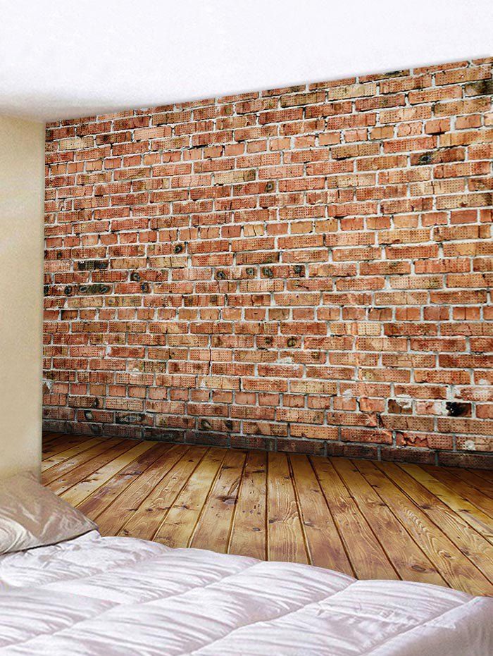 

Bricks Dark Spots Wall Print Wall Hanging Tapestry, Light brown