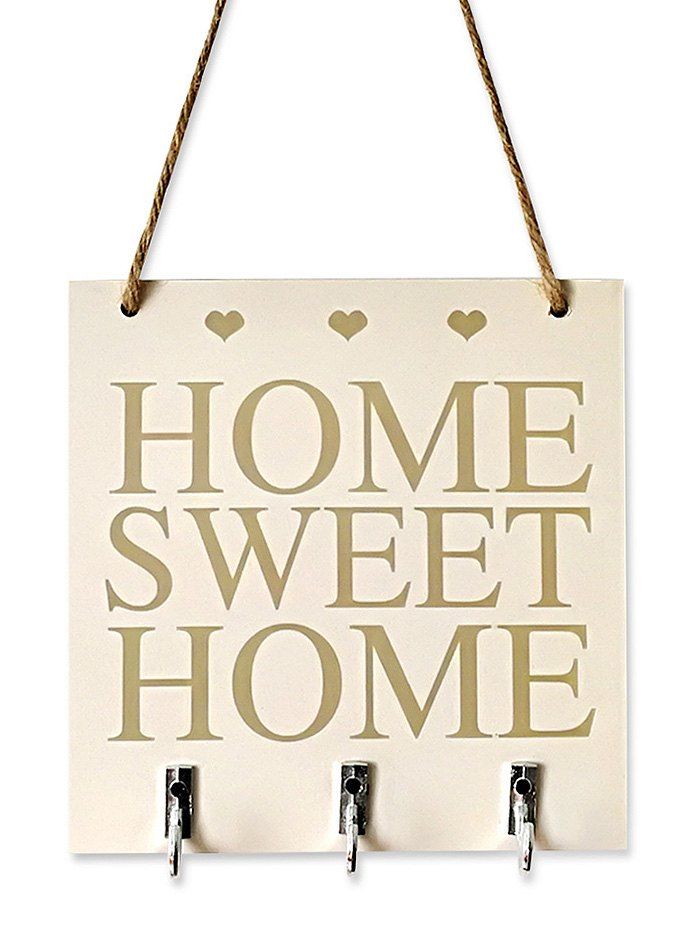 

Wooden Sweet Home Sign Hanging Home Decor, Beige