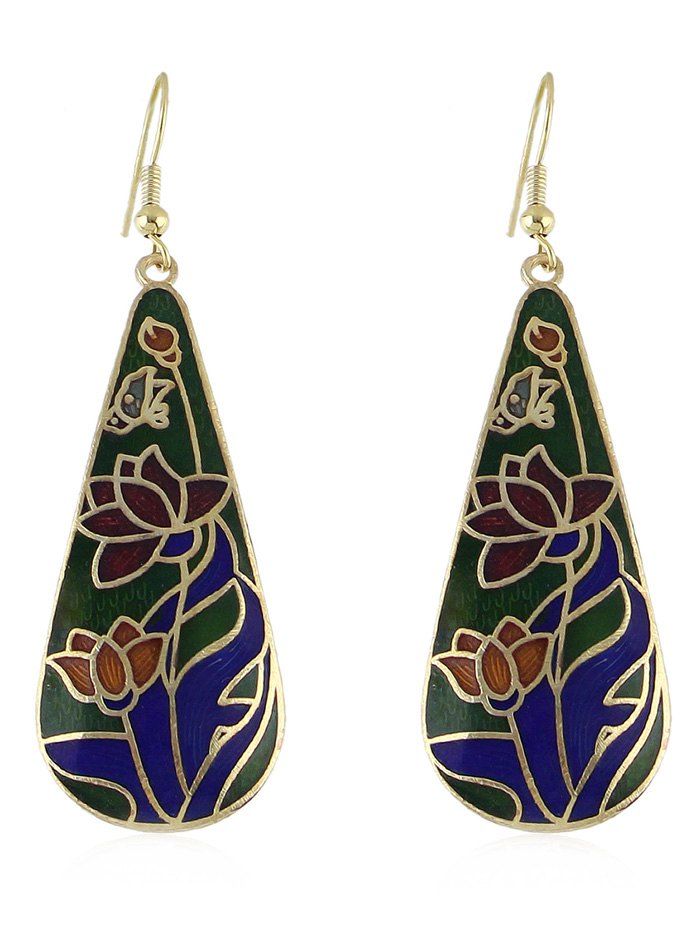

Lotus Water Drop Shape Earrings, Multi