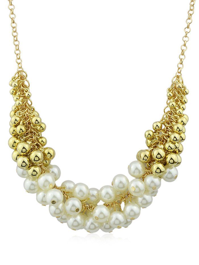 

Artificial Pearls Decorations Chain Hanging Necklace, Multi-b