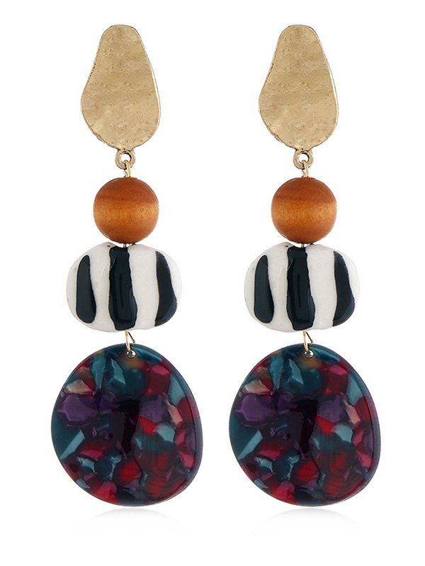 

Pair of Colored Acrylic Party Dangle Earrings, Black
