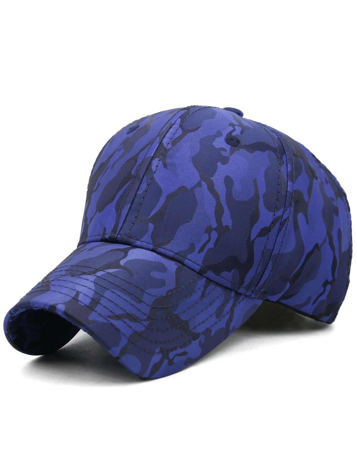 

Outdoor Camo Printed Adjustable Trucker Hat, Blue