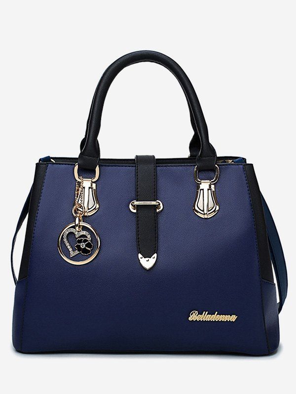 

Heart Pendant Metallic Causal Handbag, Royal blue