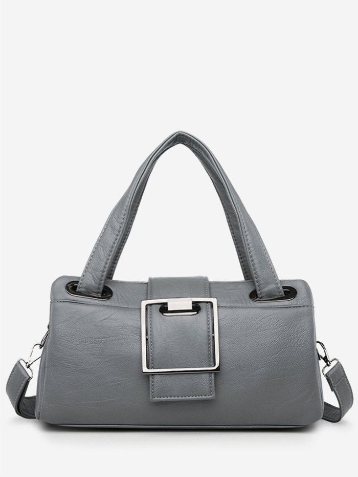 

PU Leather Minimalist Large Capacity Tote Bag, Gray