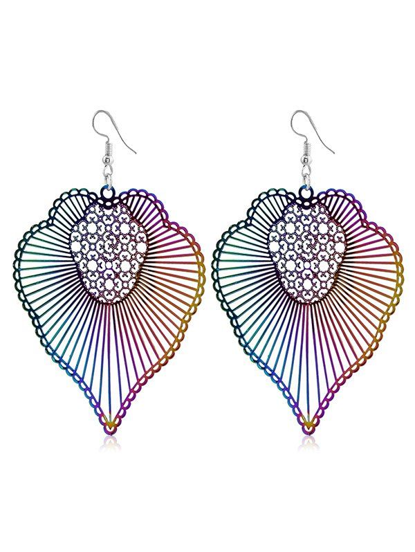 

Bohemian Striped Pattern Hook Earrings, Multi