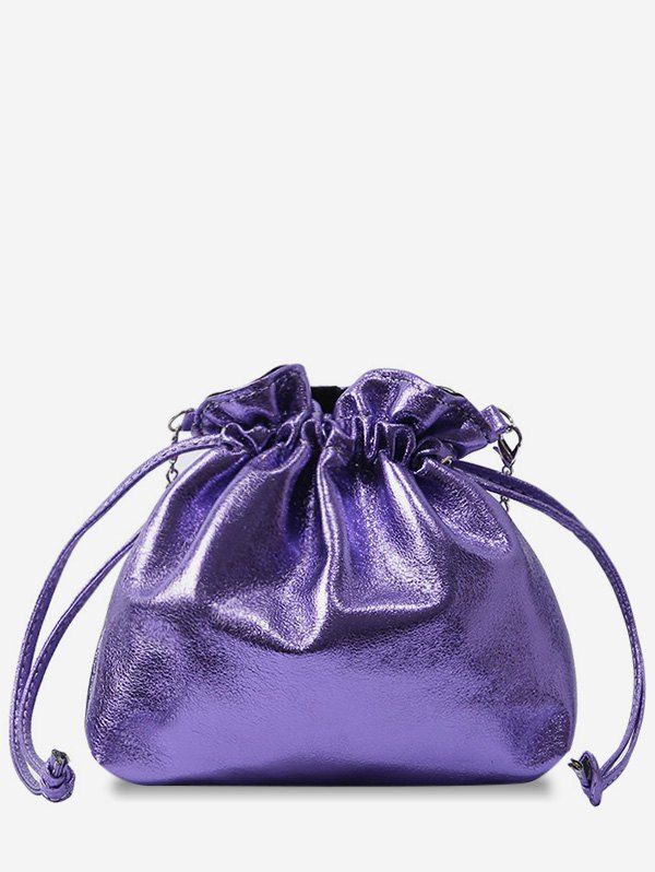 

String Minimalist Dazzling Crossbody Bag with Chain, Lovely purple