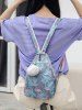 Multi Function Flamingo Print Chest Bag -  