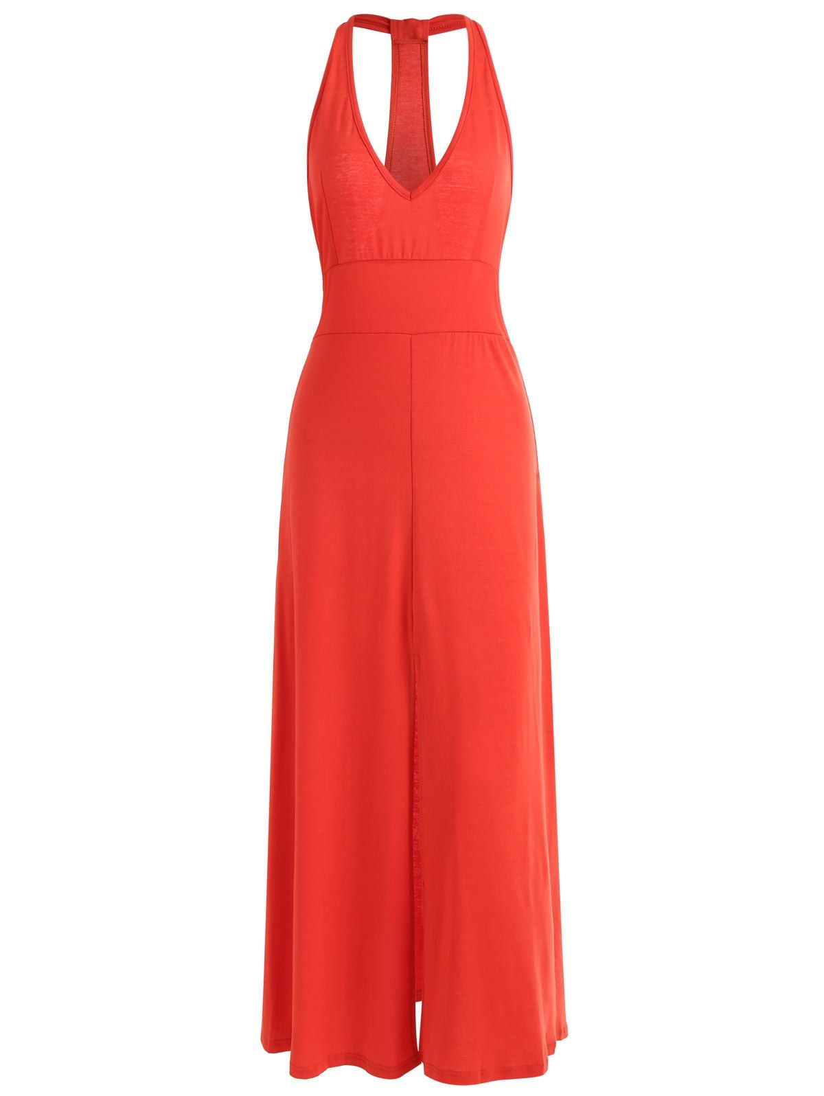 

Racerback Low Cut Maxi Dress, Scarlet