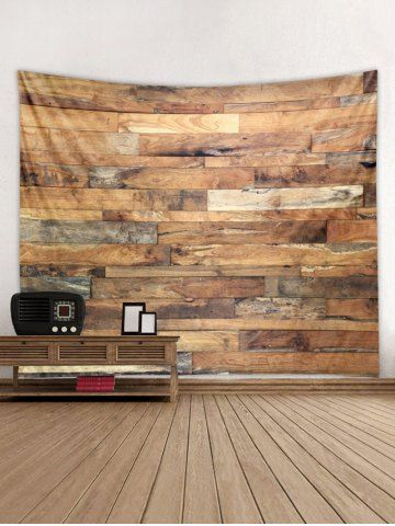 

Vintage Wood Planks Print Wall Art Tapestry, Burlywood