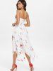 Maxi Robe Fleur Imprimée à Bretelle Echarpe -  