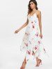 Maxi Robe Fleur Imprimée à Bretelle Echarpe -  
