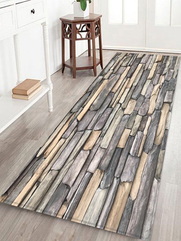 

Brick Print Coral Fleece Floor Mat, Multi