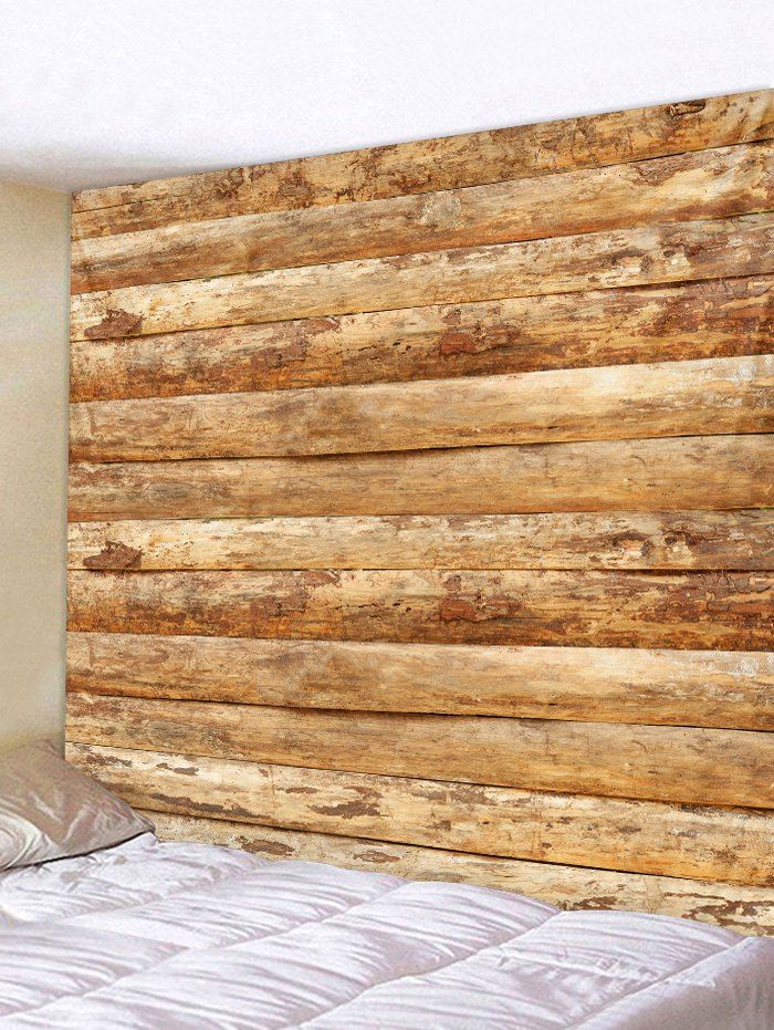 

Vintage Horizontal Wooden Planks Print Wall Tapestry, Wood