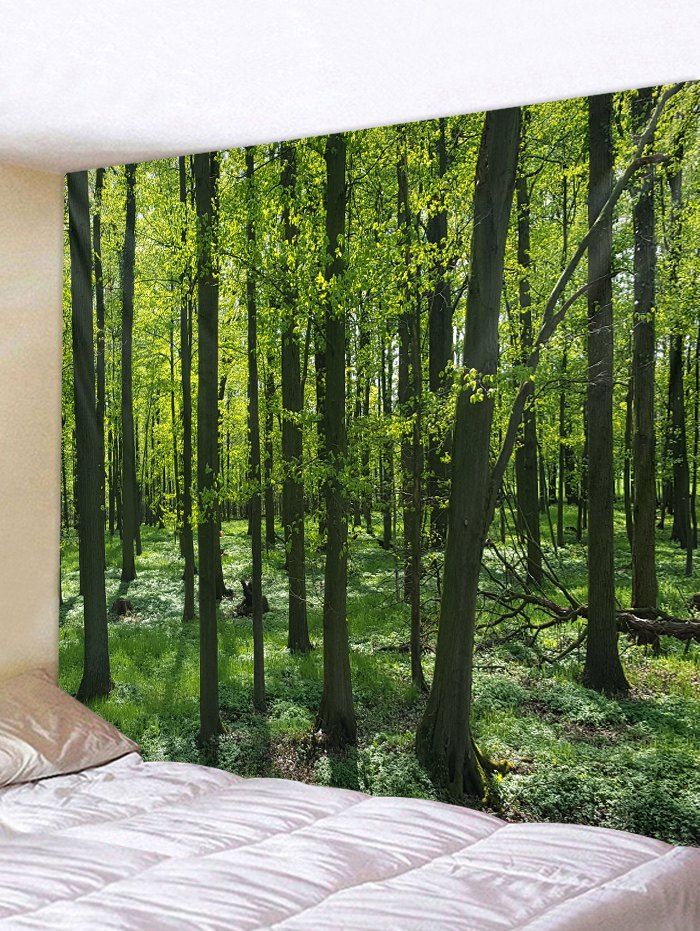 

Forest Pattern Tapestry Hanging Decor, Seaweed green