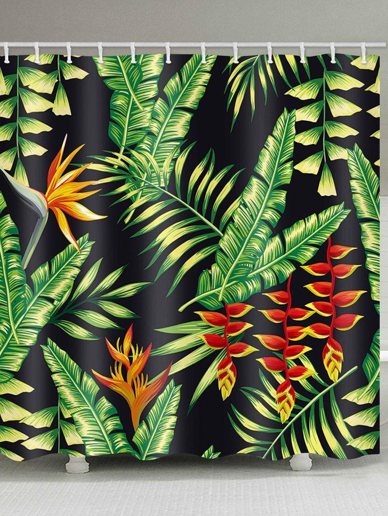 

Palm Leaf Print Shower Curtain, Multi