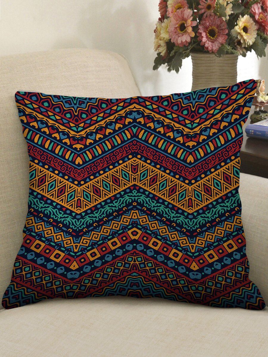 

Ethnic Print Decorative Linen Sofa Pillowcase, Multi