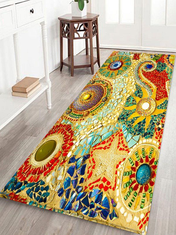 

Bohemian Style Home Decor Are Rug, Golden brown