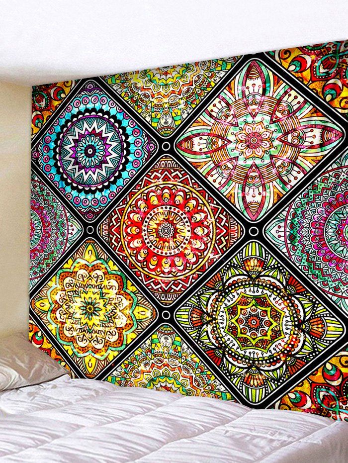 

Mandala Rhombus Print Tapestry, Multi