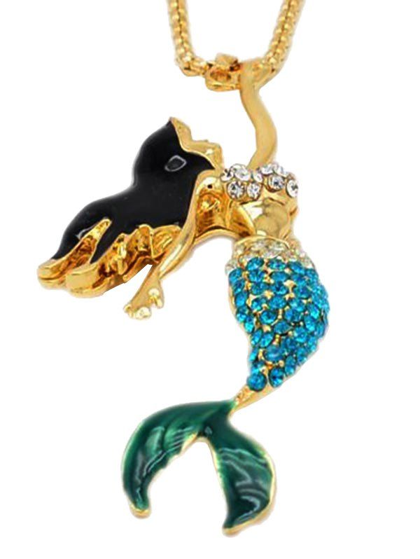 

Elegant Mermaid Necklace with Shiny Rhinestone Inlaid, Celeste