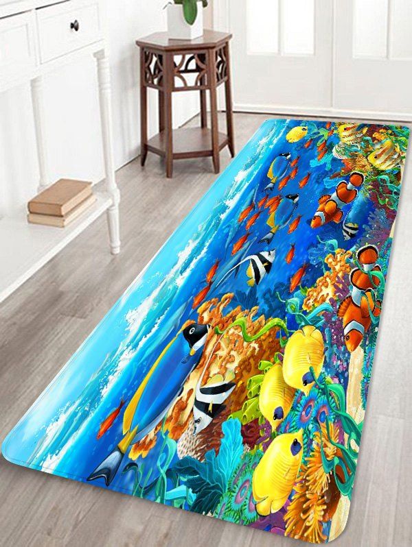

Infauna Pattern Non-slip Flannel Floor Area Rug, Multi