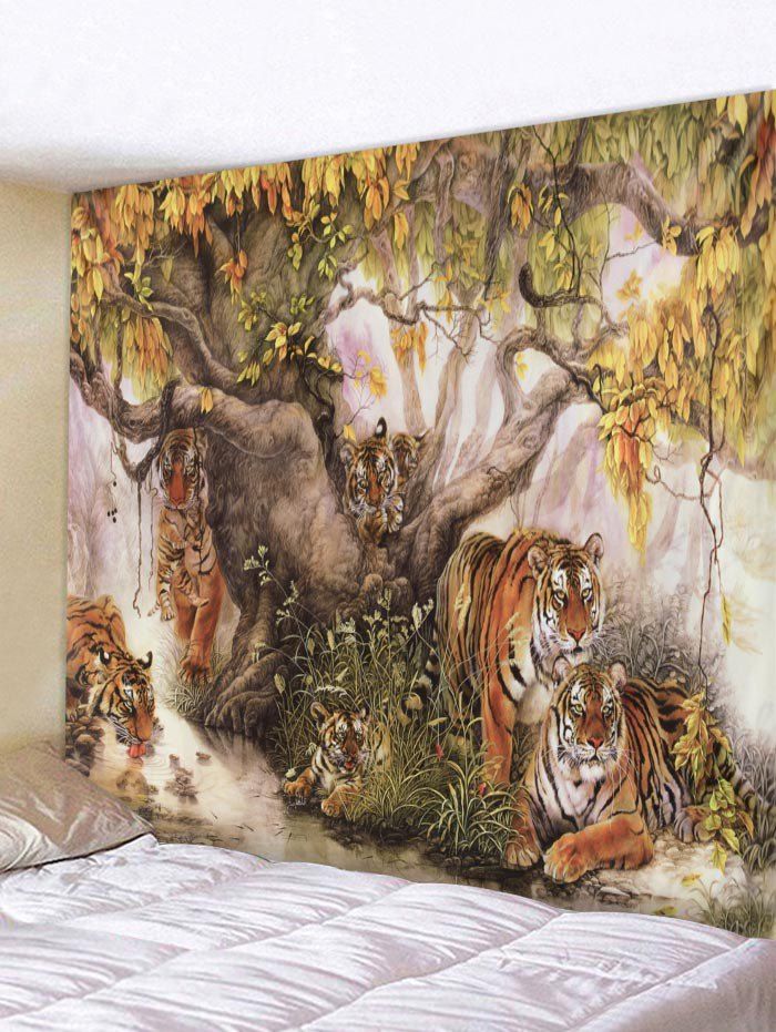 

Tiger Tree Printed Tapestry Wall Hanging Decoration, Multi
