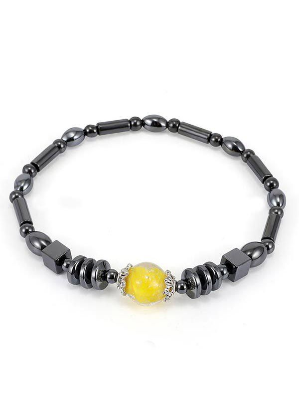 

Simple Cube Beads Hematite Anklet, Multi