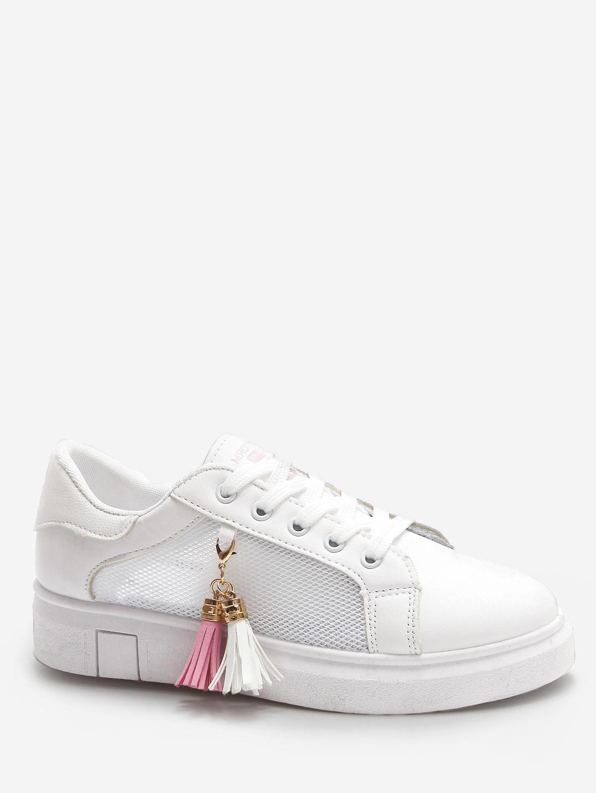 

Leisure Outdoor Walking Lightweight Tassel Skate Shoes, Light pink
