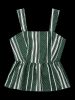 Striped Peplum Tank Top -  