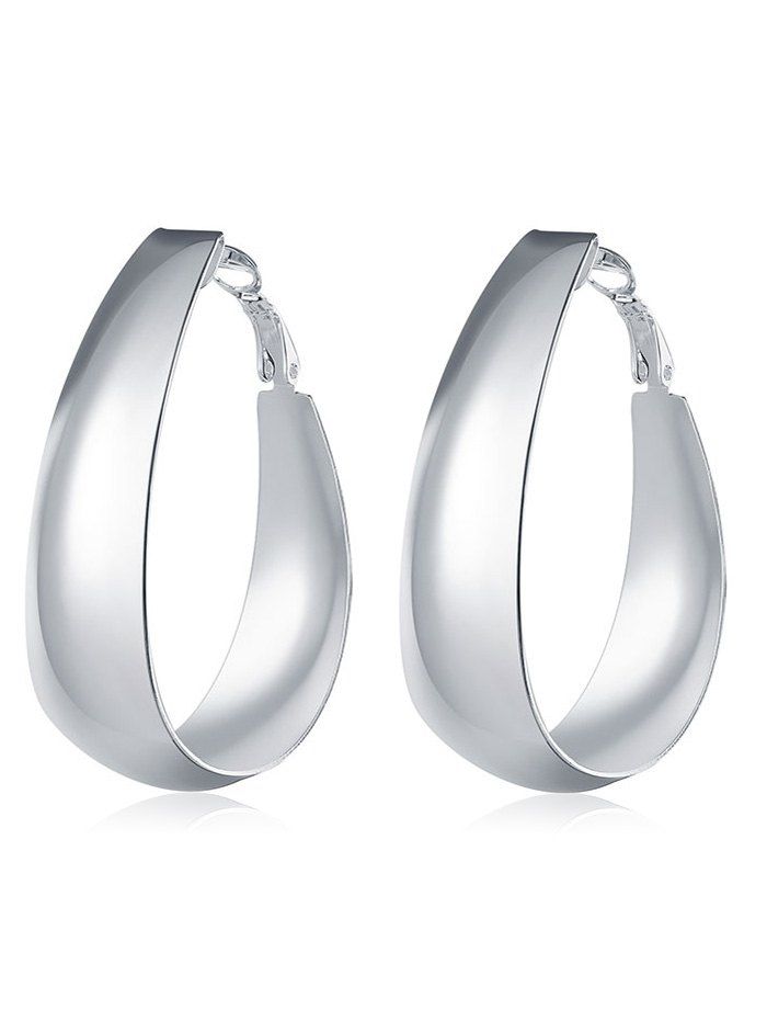 

Unique Silver Round Hoops Earrings