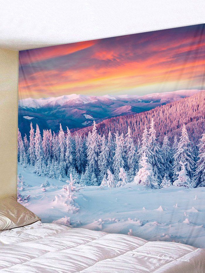 

Snow Scene Pattern Wall Tapestry Hanging Decor, Multi