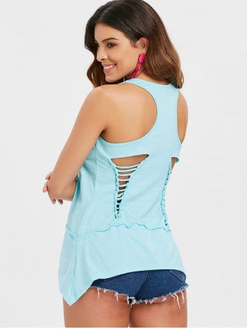 

Cut Out Racerback Tank Top, Light slate