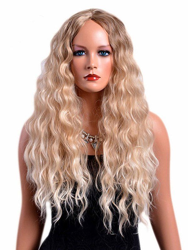 

Long Center Parting Colormix Wavy Synthetic Wig, Multi