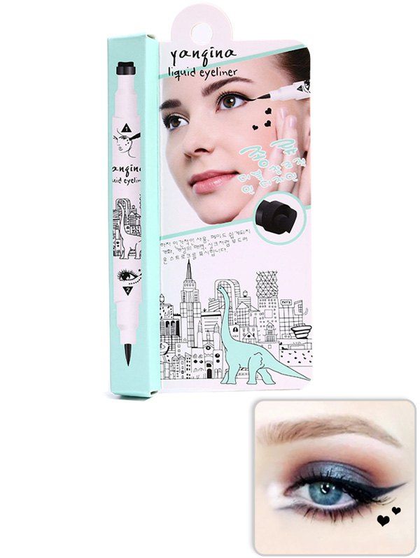 

Natural Black Double Ended Long Lasting Liquid Eyeliner, #002